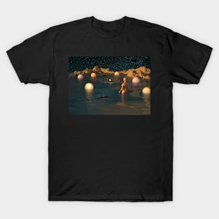 Night swimming with sharks T-Shirt